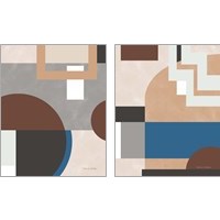 Framed 'Soft Modern 2 Piece Art Print Set' border=