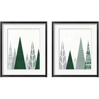 Framed Geometric Forest 2 Piece Framed Art Print Set