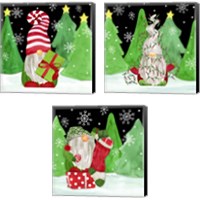 Framed Gnome for Christmas 3 Piece Canvas Print Set