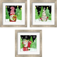 Framed Gnome for Christmas 3 Piece Framed Art Print Set