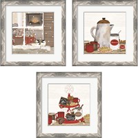 Framed 'Hot Chocolate Season 3 Piece Framed Art Print Set' border=