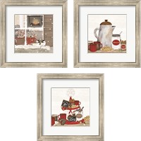 Framed 'Hot Chocolate Season 3 Piece Framed Art Print Set' border=