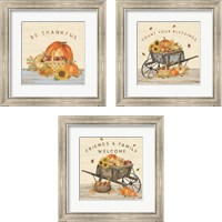 Framed 'Harvest Season 3 Piece Framed Art Print Set' border=