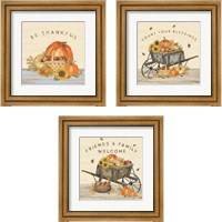 Framed 'Harvest Season 3 Piece Framed Art Print Set' border=