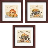 Framed 'Harvest Season 3 Piece Framed Art Print Set' border=