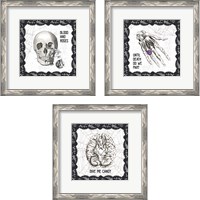 Framed 'Arsenic and Anatomy 3 Piece Framed Art Print Set' border=
