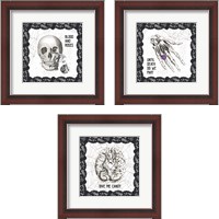 Framed 'Arsenic and Anatomy 3 Piece Framed Art Print Set' border=