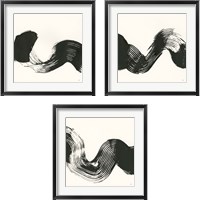 Framed 'Brushed  3 Piece Framed Art Print Set' border=