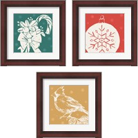 Framed 'Seasonal Shades 3 Piece Framed Art Print Set' border=