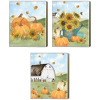 Framed Fall Sunshine 3 Piece Canvas Print Set