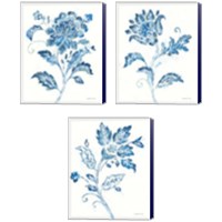 Framed 'Exotic Elegance Floral 3 Piece Canvas Print Set' border=