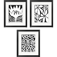 Framed 'Flower Power 3 Piece Framed Art Print Set' border=