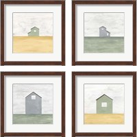 Framed 'Rural Simplicity 4 Piece Framed Art Print Set' border=