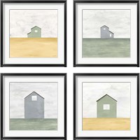 Framed 'Rural Simplicity 4 Piece Framed Art Print Set' border=