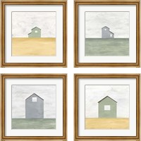 Framed 'Rural Simplicity 4 Piece Framed Art Print Set' border=