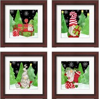 Framed Gnome for Christmas 4 Piece Framed Art Print Set