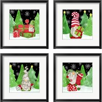Framed Gnome for Christmas 4 Piece Framed Art Print Set