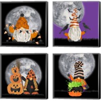 Framed Gnomes of Halloween 4 Piece Canvas Print Set