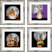 Framed 'Gnomes of Halloween 4 Piece Framed Art Print Set' border=