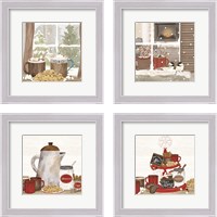 Framed 'Hot Chocolate Season 4 Piece Framed Art Print Set' border=