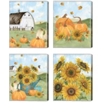 Framed Fall Sunshine 4 Piece Canvas Print Set