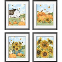 Framed Fall Sunshine 4 Piece Framed Art Print Set